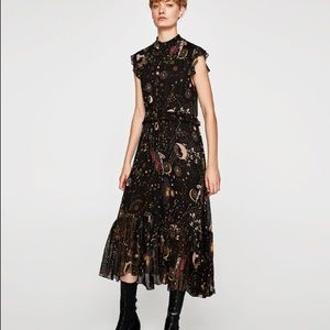 Zara moon and astrology print dress